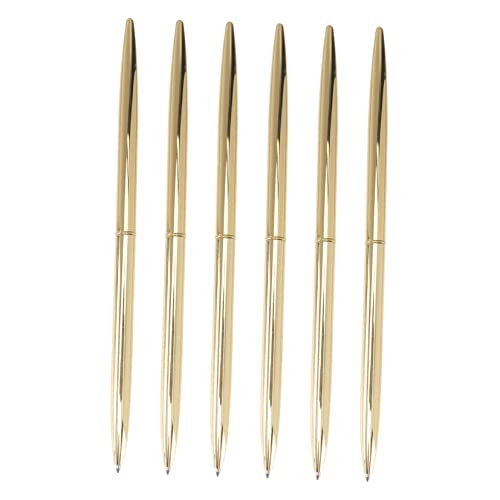SEWACC 6 Stück Metall Kugelschreiber Haupt Schmale Schwarze Drehbare Rotation Für Business Kugelschreiber Schularbeit Leichtes Schreibwaren Business Stift Mann Drehbar Elegant SEWACC 6 Stück Metall Kugelschreiber Haupt Schmale Schwarze Drehbare Rotation Für Business Kugelschreiber Schularbeit Leichtes Schreibwaren Business Stift Mann Drehbar Elegant von SEWACC