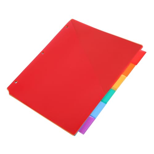 SEWACC 6 Stück Multifunktionale mit Index und Taschen Reißfestes Kunststoff Trennregister Mehrfarbige Ordner Separatoren für Ringordner für Büro und Schule SEWACC 6 Stück Multifunktionale mit Index und Taschen Reißfestes Kunststoff Trennregister Mehrfarbige Ordner Separatoren für Ringordner für Büro und Schule von SEWACC
