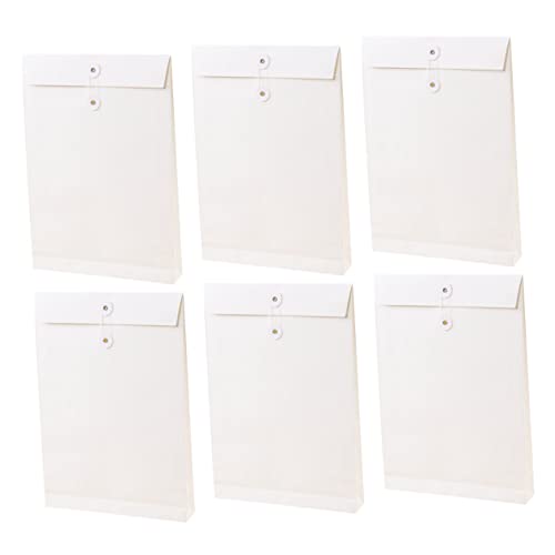 SEWACC 6 Stück Portfolio storage boxes aufbwahrungs-box vorratsboxen aufbewahrungsschrã¤nke ordnee dokumentieren Etikett briefumschläge Geschäftsdateieinhaber Dokumenten-Tragetasche Weiß von SEWACC