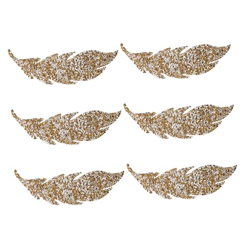 SEWACC 6 Stück Strass Applikationen Blattform zum Aufbügeln Glitzernde Hotfix Patches für Hochzeitskleider Brautmode Kleidung Gürtel Schuhe Einfach Anzubringen Langlebig Modische von SEWACC