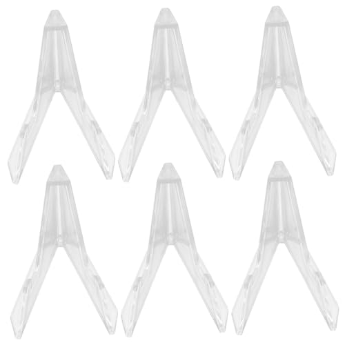 SEWACC 6 Stück Teiliges Acryl Mini Staffelei Display Ständer Stabiler Münzhalter für Tisch Kompakt Platzsparend Transparenter Sammlerstücke Organizer für Münzen Karten und Kleine Bilder von SEWACC