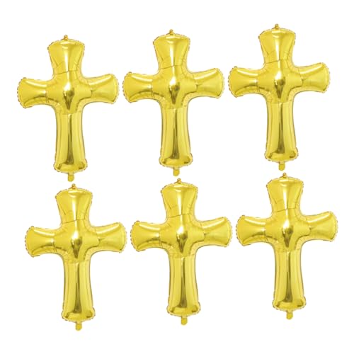 SEWACC 6 Stück Teiliges Aluminiumfolie Kreuzform Shower Luftballons Langlebig Schnell Aufzublasen Festliche Dekoration für Tauffeiern Kindergeburtstage und Partyveranstaltungen SEWACC 6 Stück Teiliges Aluminiumfolie Kreuzform Shower Luftballons Langlebig Schnell Aufzublasen Festliche Dekoration für Tauffeiern Kindergeburtstage und Partyveranstaltungen von SEWACC