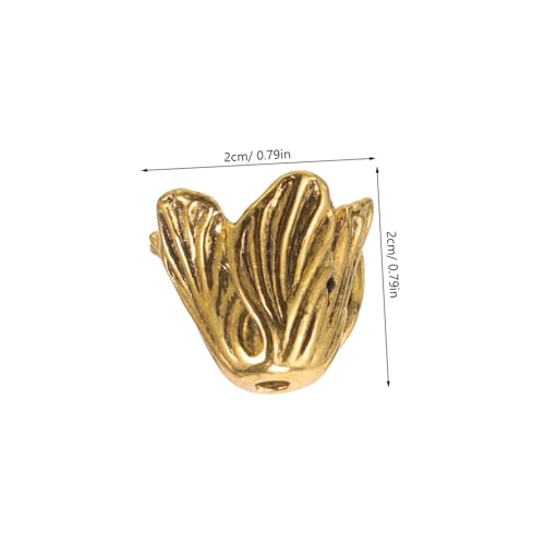 SEWACC 6 Stück Teiliges Blüten Perlenkappen aus Metall Glatte Oberfläche Schmuck Endkappen für DIY Armbänder Halsketten Vielseitige Abstandsperlen Einfach zu Verwenden Dekorativ und von SEWACC