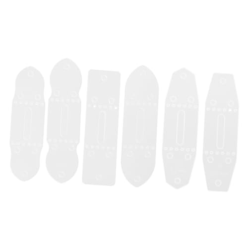 SEWACC 6 Stück Teiliges DIY Gürtelschlaufen Lochschablonen Präzise Stanzvorlage für Ledergürtel und Handwerksprojekte Langlebiges Transparentes PVC Material Einfache und Handschonend SEWACC 6 Stück Teiliges DIY Gürtelschlaufen Lochschablonen Präzise Stanzvorlage für Ledergürtel und Handwerksprojekte Langlebiges Transparentes PVC Material Einfache und Handschonend von SEWACC