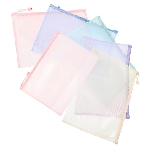 SEWACC 6 Stück Teiliges Dokumententaschen mit Reißverschluss Wasserdichte Transparente Mesh aufbewahrungstaschen aus Kunststoff Praktische Zipper Beutel für Schüler und Büro Langlebig SEWACC 6 Stück Teiliges Dokumententaschen mit Reißverschluss Wasserdichte Transparente Mesh aufbewahrungstaschen aus Kunststoff Praktische Zipper Beutel für Schüler und Büro Langlebig von SEWACC