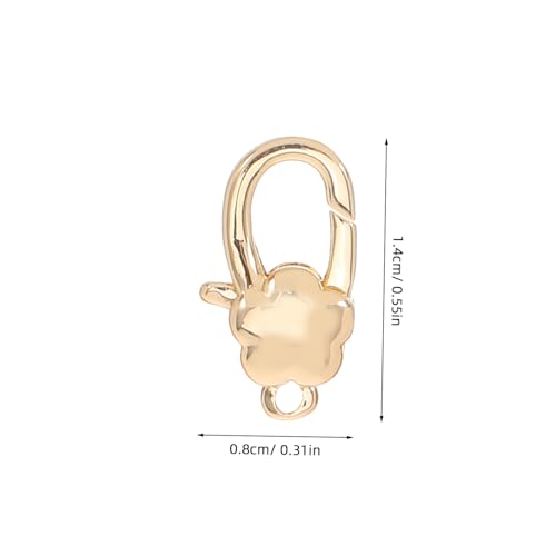 SEWACC 6 Stück Teiliges Goldfarbene Blumen Karabinerverschlüsse Kleine Robuste Lobster Clips Schmuckverbinder für DIY Halsketten Armbänder Anhänger Einfach zu Bedienen von SEWACC