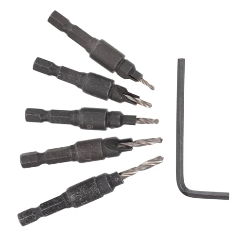 SEWACC 6 Stück Teiliges Holzbohrer Set aus Hochgeschwindigkeitsstahl Langlebige Lochöffner mit Sechskantschaft Geeignet für Holz Sperrholz Kunststoff und Flexible Materialien Praktisches von SEWACC
