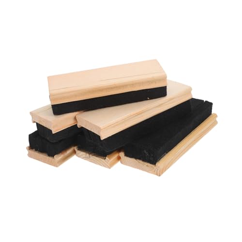 SEWACC 6 Stück Teiliges Holzgriff Kreideboard Radierer mit Schwarzem Filz für Schule Büro Campus Stil Effiziente Kreidereste Entfernung Ergonomisch und Vielseitig für Klassenzimmer und SEWACC 6 Stück Teiliges Holzgriff Kreideboard Radierer mit Schwarzem Filz für Schule Büro Campus Stil Effiziente Kreidereste Entfernung Ergonomisch und Vielseitig für Klassenzimmer und von SEWACC