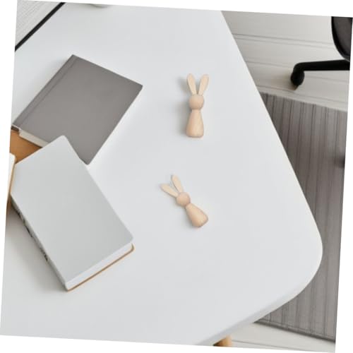SEWACC 6 Stück Teiliges Holzhasen DIY Bemalen Unbemalte Osterhasen figuren aus Robustem Holz Kreative Bastelidee für Erwachsene Vielseitige Osterdekoration für Tisch und Garten von SEWACC