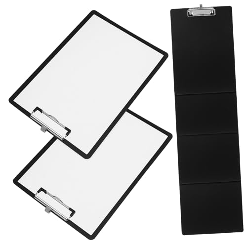SEWACC 6 Stück Teiliges Kunststoff Schreibbrett mit Integriertem Stifthalter Platzsparendes Dokumenten Memo board Leichtes Robustes Klemmbrett für Büro Schule und Pflegekräfte von SEWACC