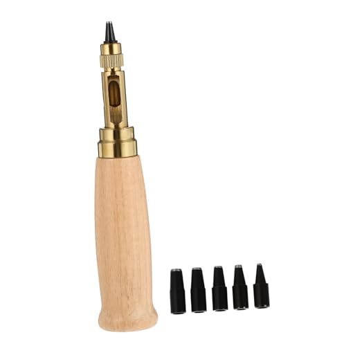 SEWACC 6 Stück Teiliges Leder lochstanzer set aus Langlebigem Legierungsstahl mit Automatischer Hohlstanzfunktion Lochgrößen verstellbar für Gürtel Handwerk Kleidung und Taschen von SEWACC