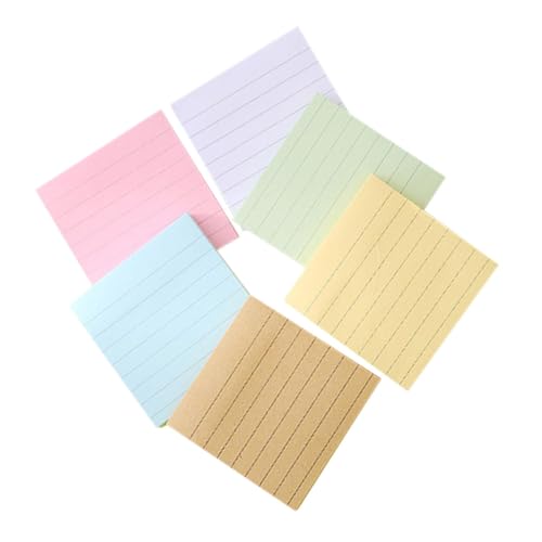 SEWACC 6 Stück Teiliges Linierte Haftnotizen Selbstklebende Bunte Notizblöcke in Farben Praktische Memo Pads für Schule Büro und Zuhause zum Beschriften und Organisieren von Listen und von SEWACC