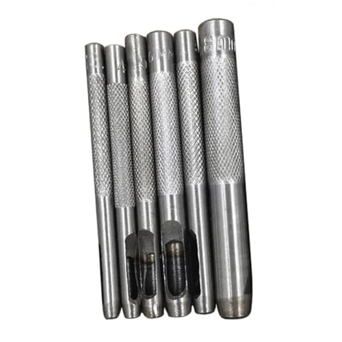 SEWACC 6 Stück Teiliges Lochstanzen Set aus Langlebigem Carbonstahl Lochgrößen mit Seitenausgang für Schnelles Stanzen Geeignet für Materialien wie Kleidung Taschen Canvas und Gurte SEWACC 6 Stück Teiliges Lochstanzen Set aus Langlebigem Carbonstahl Lochgrößen mit Seitenausgang für Schnelles Stanzen Geeignet für Materialien wie Kleidung Taschen Canvas und Gurte von SEWACC