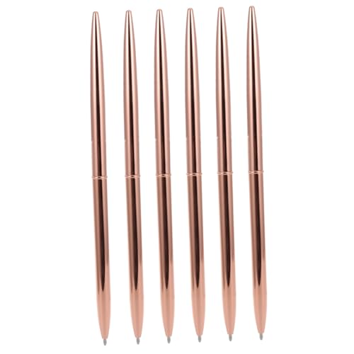 SEWACC 6 Stück Teiliges Metall Kugelschreiber mit Drehbarem Doppelkopf Leichtes Design Blaue Tinte Metallicfarbener Kugelschreiber in Roségold für Schule und Büro SEWACC 6 Stück Teiliges Metall Kugelschreiber mit Drehbarem Doppelkopf Leichtes Design Blaue Tinte Metallicfarbener Kugelschreiber in Roségold für Schule und Büro von SEWACC
