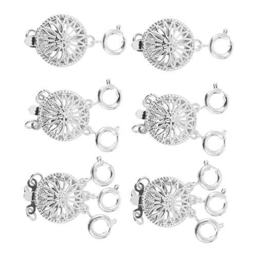 SEWACC 6 Stück Teiliges Metallverbindungs für Schmuck Mehrsträngige Legierungsverschlüsse Robust und Rostfrei für Halsketten und Armband DIY Vielseitige Schmuckbastelei SEWACC 6 Stück Teiliges Metallverbindungs für Schmuck Mehrsträngige Legierungsverschlüsse Robust und Rostfrei für Halsketten und Armband DIY Vielseitige Schmuckbastelei von SEWACC