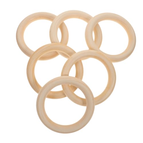 SEWACC 6 Stück Teiliges Naturbelassene Holzringe Rund Roh zum Basteln Schmuck DIY Wohnkultur Fenster Tür Dekoration SEWACC 6 Stück Teiliges Naturbelassene Holzringe Rund Roh zum Basteln Schmuck DIY Wohnkultur Fenster Tür Dekoration von SEWACC