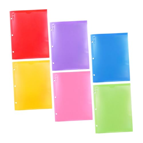 SEWACC 6 Stück Teiliges PP Doppel Taschen Ordner Transparente Einstecktasche Vielseitiger Büro und Dokumentenorganisator zum Abheften Wichtiger Unterlagen und Prüfungsdokumente von SEWACC