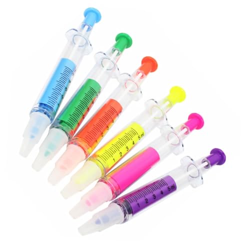 SEWACC 6 Stück Teiliges Praktische Marker Stifte Lustig Gestalteter Highlighter Stift für Studenten Material Leuchtende Farben Notieren und Markieren SEWACC 6 Stück Teiliges Praktische Marker Stifte Lustig Gestalteter Highlighter Stift für Studenten Material Leuchtende Farben Notieren und Markieren von SEWACC