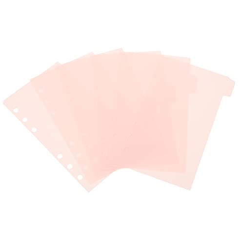 SEWACC 6 Stück Teiliges Registerblätter mit Robuste Ordner Trennblätter Zartem Rosa Praktische Register mit Tabs für Ringbuch Planer Notizbuch und Loseblattordner von SEWACC
