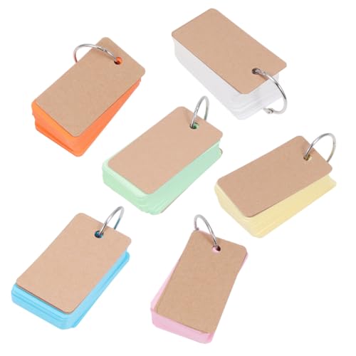 SEWACC 6 Stück Teiliges Ring Notizblock mit Blanko Karteikarten Tragbare Nachfüllbare Lernkarten Bunte Memory Flashcards für Schule und Büro Handliches Format DIY Geeignet SEWACC 6 Stück Teiliges Ring Notizblock mit Blanko Karteikarten Tragbare Nachfüllbare Lernkarten Bunte Memory Flashcards für Schule und Büro Handliches Format DIY Geeignet von SEWACC