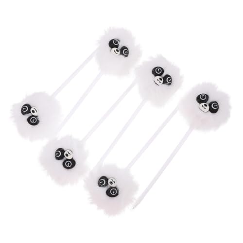 SEWACC 6 Stück Teiliges Schwarzer Kugelschreiber mit Flauschigem Pom pom Kreative Cartoon Schreibstifte für Schule Büro Glattes Schreiben Lustige Puschelkugelschreiber Geschenk für SEWACC 6 Stück Teiliges Schwarzer Kugelschreiber mit Flauschigem Pom pom Kreative Cartoon Schreibstifte für Schule Büro Glattes Schreiben Lustige Puschelkugelschreiber Geschenk für von SEWACC