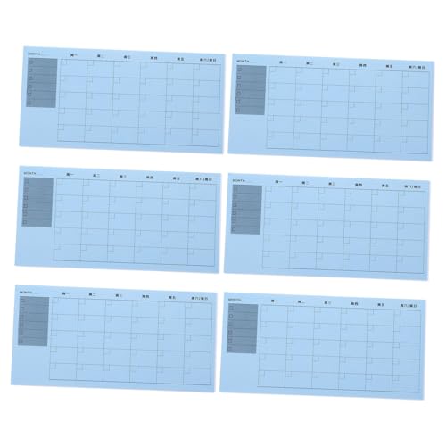 SEWACC 6 Stück Teiliges Selbstklebendes Monatsplaner notizblock Tragbares Memo Pad mit Stark Haftenden Haftnotizen für Büro Schule und Zuhause Einfach zu Beschreiben und Rückstandslos von SEWACC