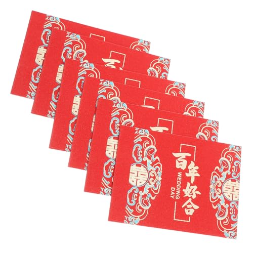 SEWACC 6 Stück Teiliges Set Chinesische Hochzeits Geldumschläge aus Papier Elegante Rote Umschläge mit Traditionellem Design Dekorative Geldhüllen für Hochzeitsgeschenke Langlebig und SEWACC 6 Stück Teiliges Set Chinesische Hochzeits Geldumschläge aus Papier Elegante Rote Umschläge mit Traditionellem Design Dekorative Geldhüllen für Hochzeitsgeschenke Langlebig und von SEWACC