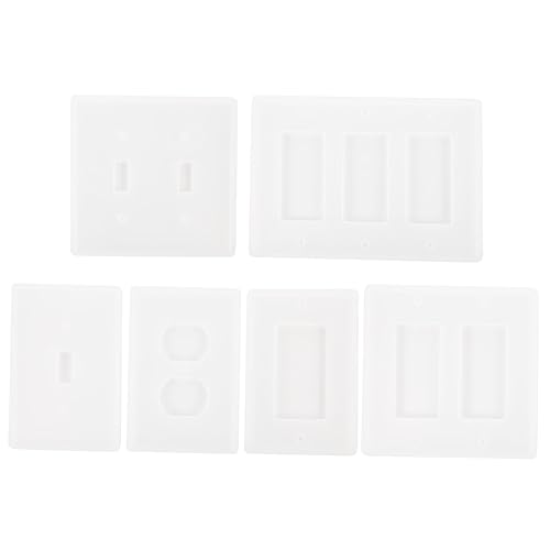 SEWACC 6 Stück Teiliges Silikonform für Epoxidharz DIY Steckdosenpanel Gießform für Kreative Bastelarbeiten Einfach zu Reinigen Verwenden von SEWACC