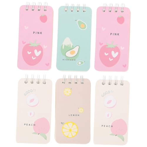 SEWACC 6 Stück Teiliges Spiral notizblock Tragbare Multifunktionale Planer pads mit Reißbaren Memo tabs Handlich für Schule Büro und Alltag Praktische To do listen und Erinnerungen von SEWACC