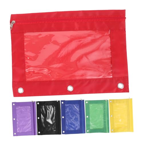 SEWACC 6 Stück Teiliges Transparentes Binder Filzstiftetui mit Reißverschluss Große Kapazität PVC Datei Organizer für Schulbedarf und Büromaterialien Praktische Aufbewahrungslösung von SEWACC
