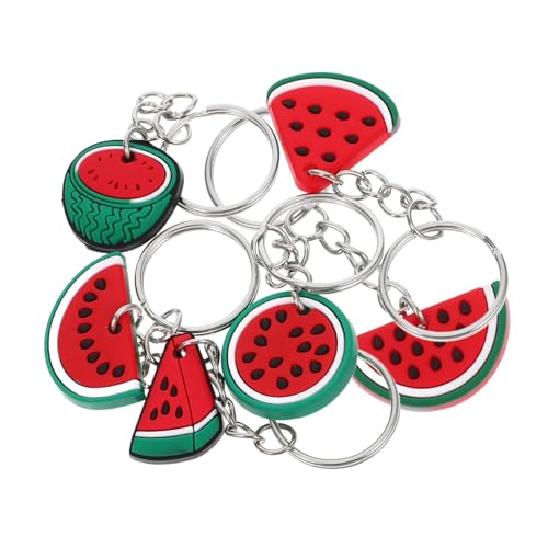 SEWACC 6 Stück Teiliges Wassermelonen Schlüsselanhänger Obst Charm Anhänger für Geburtstag Party Dekoration Tasche Hängend Leicht und Auffällig von SEWACC