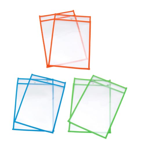 SEWACC 6 Stück Teiliges Wiederverwendbare Abwischbare PVC Schreibhüllen für Lehrer und Klassenzimmer Transparente Trocken Abwischbare Schutztaschen Einfachen Organisation SEWACC 6 Stück Teiliges Wiederverwendbare Abwischbare PVC Schreibhüllen für Lehrer und Klassenzimmer Transparente Trocken Abwischbare Schutztaschen Einfachen Organisation von SEWACC