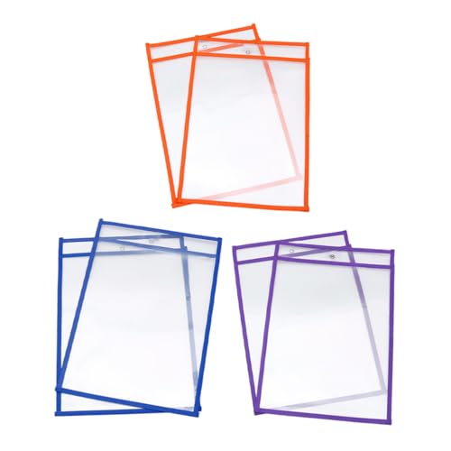 SEWACC 6 Stück Teiliges Wiederverwendbare Trockene Radierbare Pvc taschen Transparente Schreibhüllen für Lehrerbedarf und Klassenzimmer Abwischbare Lernmaterialien für Bürogebrauch SEWACC 6 Stück Teiliges Wiederverwendbare Trockene Radierbare Pvc taschen Transparente Schreibhüllen für Lehrerbedarf und Klassenzimmer Abwischbare Lernmaterialien für Bürogebrauch von SEWACC