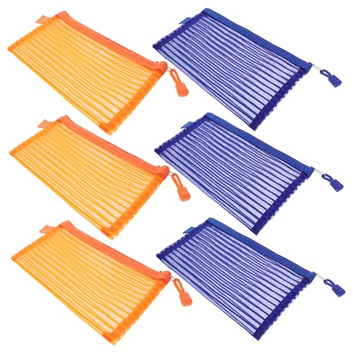SEWACC 6 Stück Teiliges Zipper Pouches aus Polyester und Aluminiumlegierung Transparente Reißverschluss beutel zur Aufbewahrung von Dokumenten Schreibwaren Kosmetik und Kleinen SEWACC 6 Stück Teiliges Zipper Pouches aus Polyester und Aluminiumlegierung Transparente Reißverschluss beutel zur Aufbewahrung von Dokumenten Schreibwaren Kosmetik und Kleinen von SEWACC