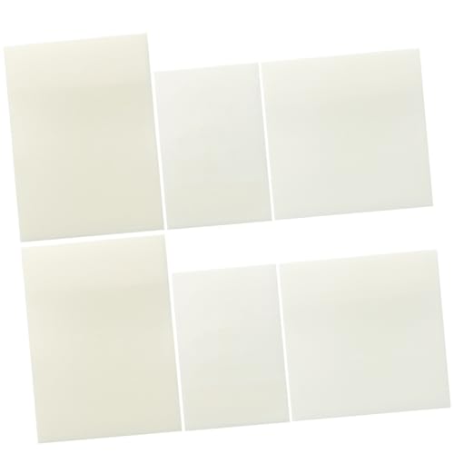 SEWACC 6 Stück Transparent Haftnotizen Transparente Klebezettel pro Block Wiederablösbare Memo Pads für Büro Schule und College Selbstklebend Vielseitig Glatten Oberflächen Verwendbar von SEWACC