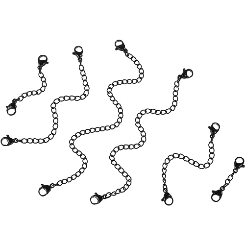 SEWACC 6 Stück Verlängerungskette mit Karabinerhaken Teiliges Schwarz für Schmuckherstellung und DIY Projekte SEWACC 6 Stück Verlängerungskette mit Karabinerhaken Teiliges Schwarz für Schmuckherstellung und DIY Projekte von SEWACC