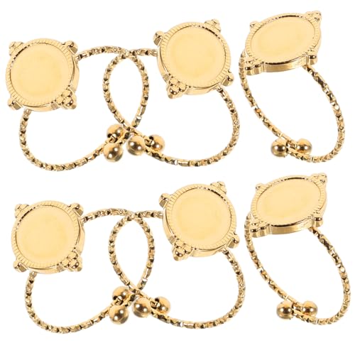 SEWACC 6 Stück Verstellbare Ringrohlinge Ovaler Offener Ring mit Flachem Lünettenbezel DIY Schmuckherstellung Metallring Basis für Kreative Ringgestaltung SEWACC 6 Stück Verstellbare Ringrohlinge Ovaler Offener Ring mit Flachem Lünettenbezel DIY Schmuckherstellung Metallring Basis für Kreative Ringgestaltung von SEWACC