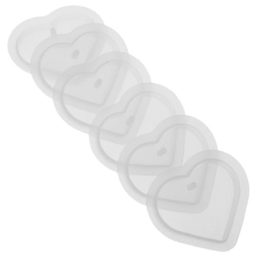 SEWACC 6 Stück Wiederverwendbare Molds für Epoxidharz Schlüsselanhänger Diy Schmuck und Kreative Bastelprojekte für Valentinstag und Besondere Anlässe von SEWACC