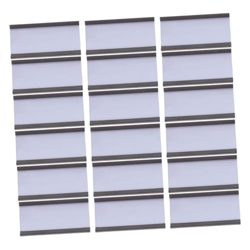 SEWACC 60 Etikettenhalter Für Regale Etiketten Für Briefkästen Whiteboards Kartenhalter Mit Schutzfolien Metallregale Und Ablagen Schwarzer Gummi von SEWACC