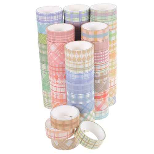 SEWACC 60 Rollen Teiliges Washi Tape Set Buntes Klebeband für DIY Scrapbooking Dekoration Masking Tape mit Einzigartigem Karomuster für Bastelprojekte Planer und Geschenkverpackungen SEWACC 60 Rollen Teiliges Washi Tape Set Buntes Klebeband für DIY Scrapbooking Dekoration Masking Tape mit Einzigartigem Karomuster für Bastelprojekte Planer und Geschenkverpackungen von SEWACC