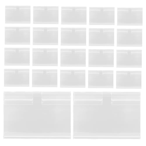 SEWACC 60 Sätze Klare Kunststoff Clip Preisschildhalter für Regale für Einzelhandel und Lagerorganisation mit Papier Einsätzen SEWACC 60 Sätze Klare Kunststoff Clip Preisschildhalter für Regale für Einzelhandel und Lagerorganisation mit Papier Einsätzen von SEWACC
