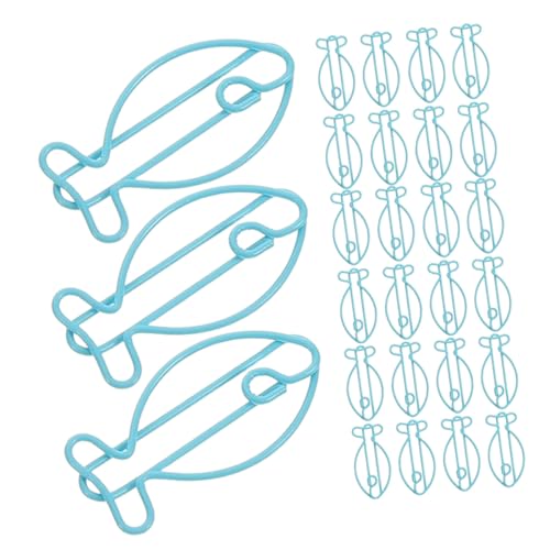 SEWACC 60 Stück Fischförmige Büroklammern Kreative Cartoon Papierclips Mehrseitige Halterung Blaue Metall Lesezeichen für Büro Schule Zuhause Praktische Dokumentenorganisation SEWACC 60 Stück Fischförmige Büroklammern Kreative Cartoon Papierclips Mehrseitige Halterung Blaue Metall Lesezeichen für Büro Schule Zuhause Praktische Dokumentenorganisation von SEWACC