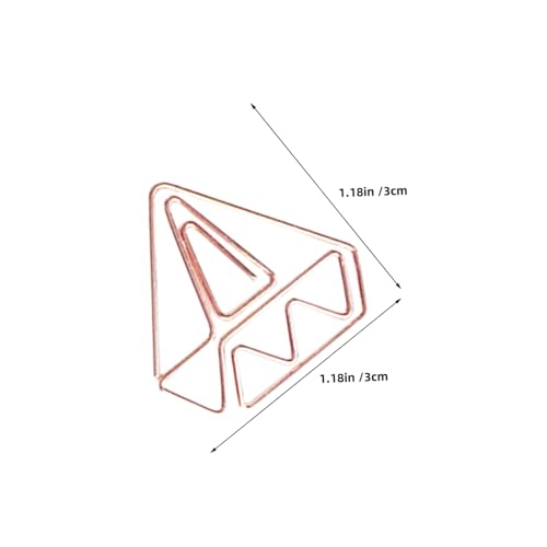 SEWACC 60 Stück Kleine Papierklammern in Glänzendem Roségold und Gold Einzigartige Diamantförmige Büroklammern Stabile Metallklammern für Notizen Dokumente Kalender Niedliche Lesezeichen von SEWACC
