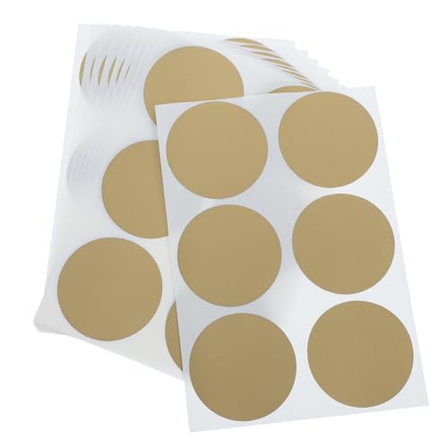 SEWACC 60 Stück Kratzfolienbeschichtete Aufkleber Kratzaufkleber Aufkleber Kratzen Rubbelaufkleber Runde Aufkleber Zum Rubbeln Etiketten Abkratzen Rubbellosaufkleber Papier Golden von SEWACC