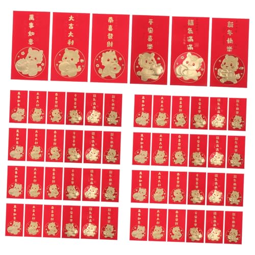 SEWACC 60 Stück Rote Umschläge Jahr Des Pferdes Lunar Year Geldumschläge Kreative Karton Glücksumschläge für Hochzeit Firmenfeier Familienfest Robust SEWACC 60 Stück Rote Umschläge Jahr Des Pferdes Lunar Year Geldumschläge Kreative Karton Glücksumschläge für Hochzeit Firmenfeier Familienfest Robust von SEWACC