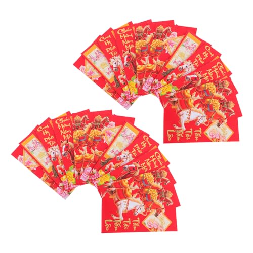SEWACC 60 Stück Rote Umschläge Pferdejahr Großformat Glattes Papier Vietnamesische Hong Bao Lunar Year Rot Geldumschläge Chinesisches Frühlingsfest Geschenkumschläge SEWACC 60 Stück Rote Umschläge Pferdejahr Großformat Glattes Papier Vietnamesische Hong Bao Lunar Year Rot Geldumschläge Chinesisches Frühlingsfest Geschenkumschläge von SEWACC