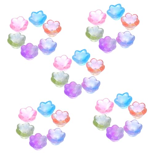 SEWACC 60 Stück Teiliges Buntes Perlenkappen für DIY Schmuckherstellung Blumen Design Vielseitige Spacer Kappen für Armbänder Halsketten Ohrringe Einfache Anwendung Bastelmaterial von SEWACC