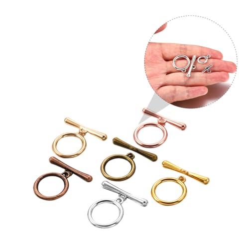 SEWACC 60 Stück Teiliges DIY Schmuckverschluss Set aus Langlebiger Legierung Bunte Toggle Verschlüsse für Armbänder und Halsketten Leicht Elegant und Vielseitig für Schmuckherstellung SEWACC 60 Stück Teiliges DIY Schmuckverschluss Set aus Langlebiger Legierung Bunte Toggle Verschlüsse für Armbänder und Halsketten Leicht Elegant und Vielseitig für Schmuckherstellung von SEWACC