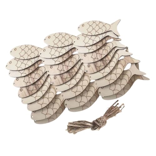 SEWACC 60 Stück Teiliges Fisch holzornamente aus Stabilem Holz mit Juteseil Blanke Holzfische zum Bemalen DIY bastelmaterial für Küsten Sommerdeko Handgefertigte Holzdeko zum Aufhängen SEWACC 60 Stück Teiliges Fisch holzornamente aus Stabilem Holz mit Juteseil Blanke Holzfische zum Bemalen DIY bastelmaterial für Küsten Sommerdeko Handgefertigte Holzdeko zum Aufhängen von SEWACC