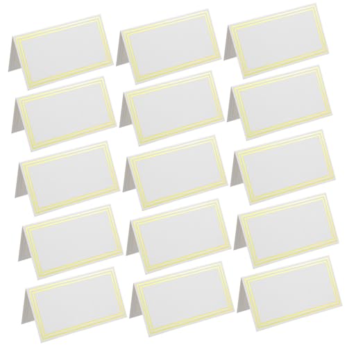 SEWACC 60 Stück Teiliges Tischkarten mit Bronziertem Doppelrahmen Dreidimensional Beschreibbar Robuste Papierqualität Elegante Sitzkarten für Hochzeiten Bankette Festessen Moderne von SEWACC
